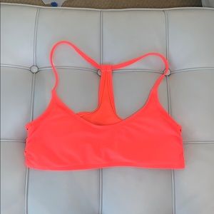 Neon Orange/Pink Swim Top With Side Detailing!!